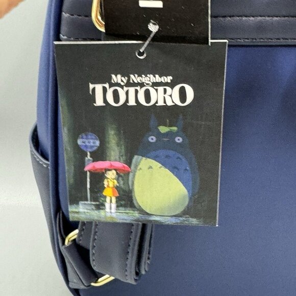 Studio Ghibli My Neighbor Totoro Umbrella Fuzzy Mini Backpack NEW - Picture 5 of 8